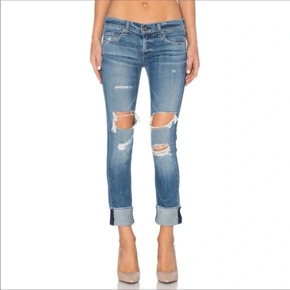 Rag & Bone The Dre Low Rise Boyfriend Jeans